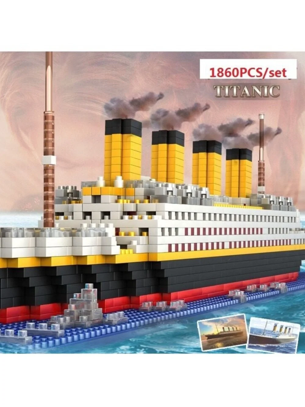 Titanic Building Blocks Ship Model 1860 pieces for ages 14+ NEW